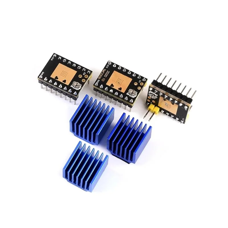 TMC2208 TMC2209 ATD5833 V2.0 با هیت سینک درایور موتور پله ای StepStick قطعات پرینتر سه بعدی 2.5A 256 تقسیم بندی چاپ بی صدا - (ولتاژ: TMC2209)