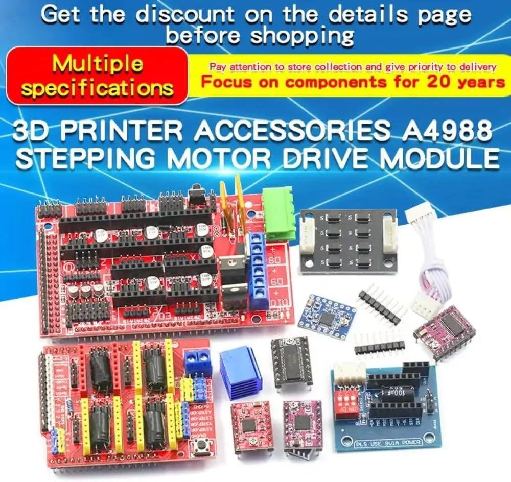 V TELESKY 1 عدد لوازم جانبی پرینتر سه بعدی ماژول درایو موتور پله ای برد توسعه درایور (TMC2208) V TELESKY 1 عدد لوازم جانبی پرینتر سه بعدی ماژول درایو موتور پله ای برد توسعه درایور (TMC2208)