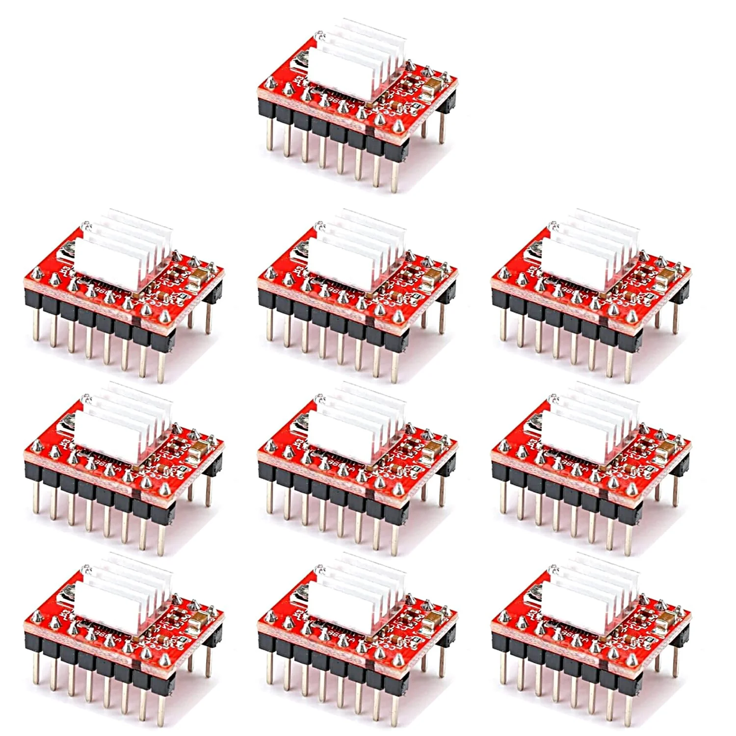 ماژول درایور موتور پله ای V TELESKY A4988 - مناسب پرینتر سه بعدی با 16 زیربخش (10 عدد)