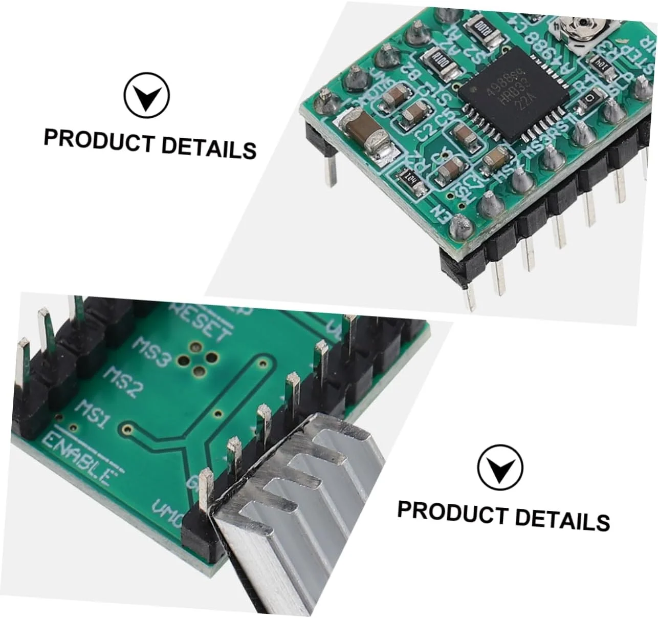 ماژول کنترل موتور پله ای TEHAUX، سازگار با پرینتر سه بعدی، عملکرد سریع، 2 ست (4 عدد * 2)