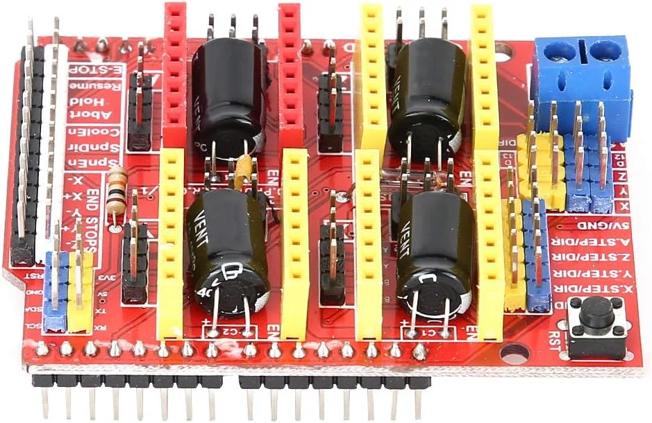 برد توسعه دستگاه حکاکی CNC V3 پرینتر سه بعدی به همراه 3 عدد ماژول درایور A4988، سازگار با فریمور GRBL 0.8 برد توسعه دستگاه حکاکی CNC V3 پرینتر سه بعدی به همراه 3 عدد ماژول درایور A4988، سازگار با فریمور GRBL 0.8