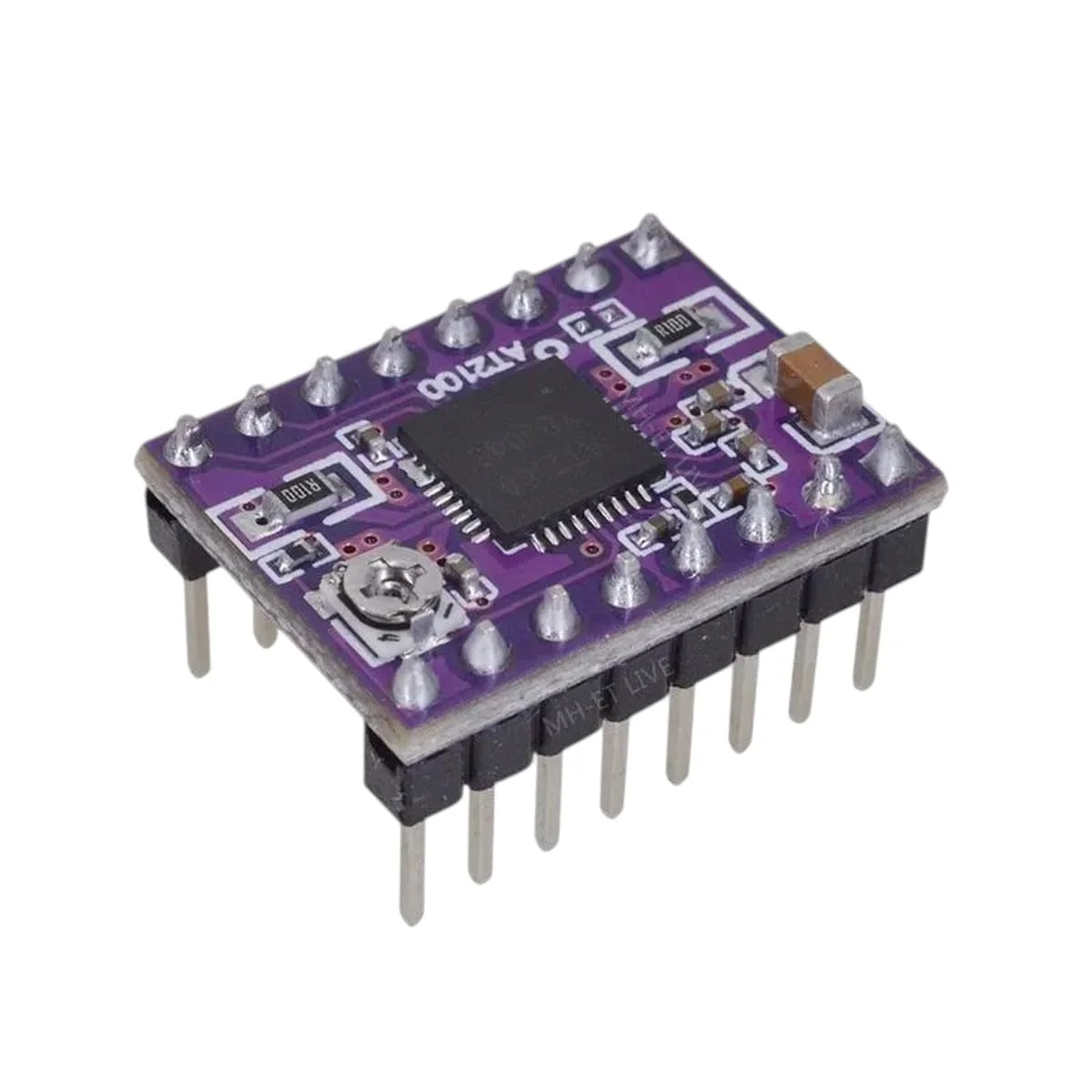 ماژول درایور موتور پله ای AT2100 جایگزین TMC2100 TMC2208 با هیت سینک سایلنت برای جایگزینی مادربرد پرینت سه بعدی برای OEM