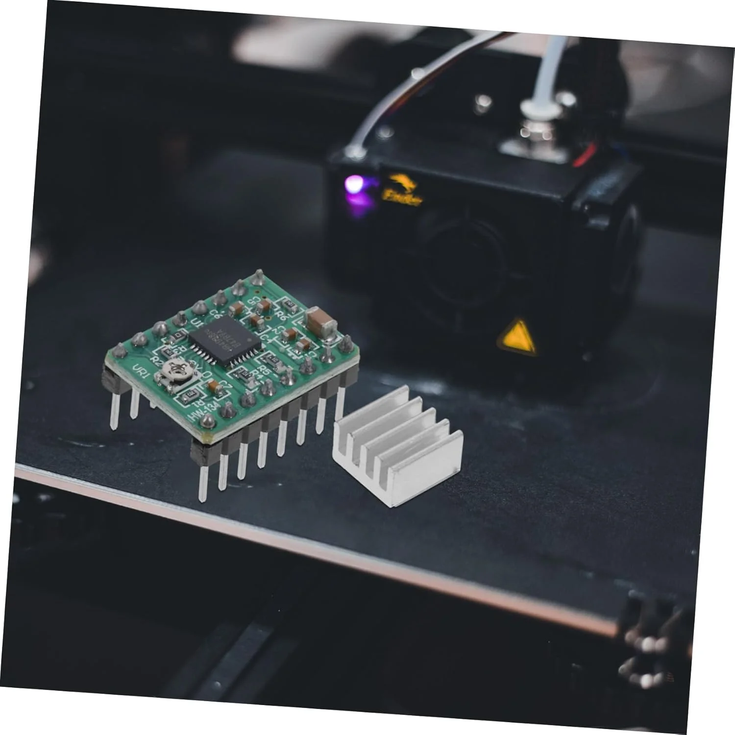 ماژول درایور موتور پله ای TEHAUX با هیت سینک، 5 عددی، برای کنترل پرینترها با رزولوشن های مختلف پله ای برای ماشین های CNC و رباتیک