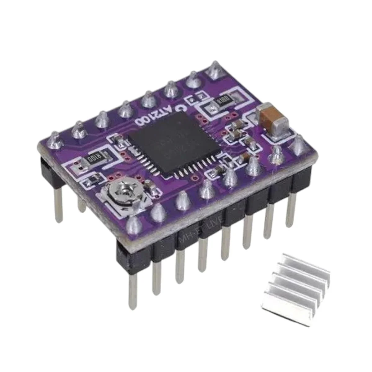 ماژول درایور موتور پله ای AT2100 جایگزین DRV8825 A4988 با هیت سینک سایلنت برای مادربرد چاپ سه بعدی، محصول جدید با کیفیت بالا برای سال 2025