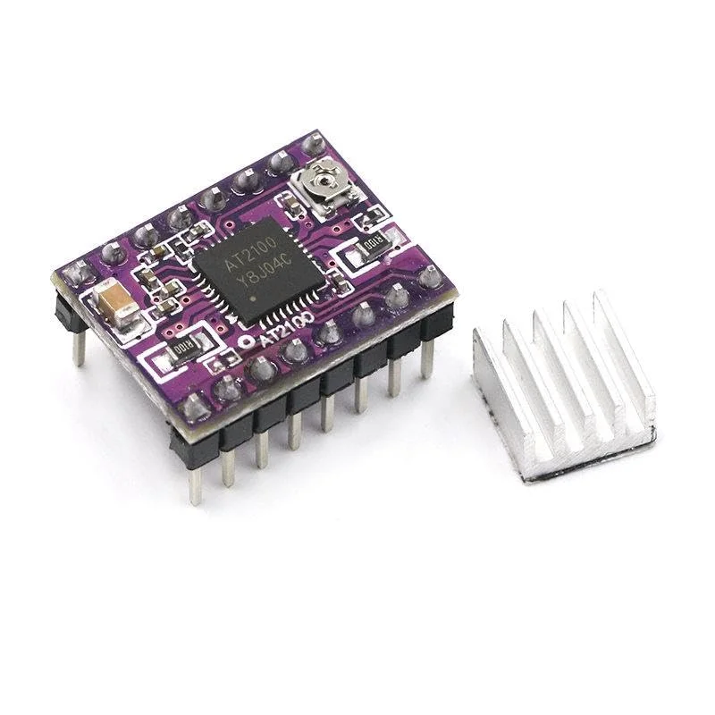 ماژول درایور موتور پله ای AT2100 Stepstick به جای TMC2100 TMC2208 با هیت سینک فوق العاده بی صدا برای مادربرد پرینت سه بعدی