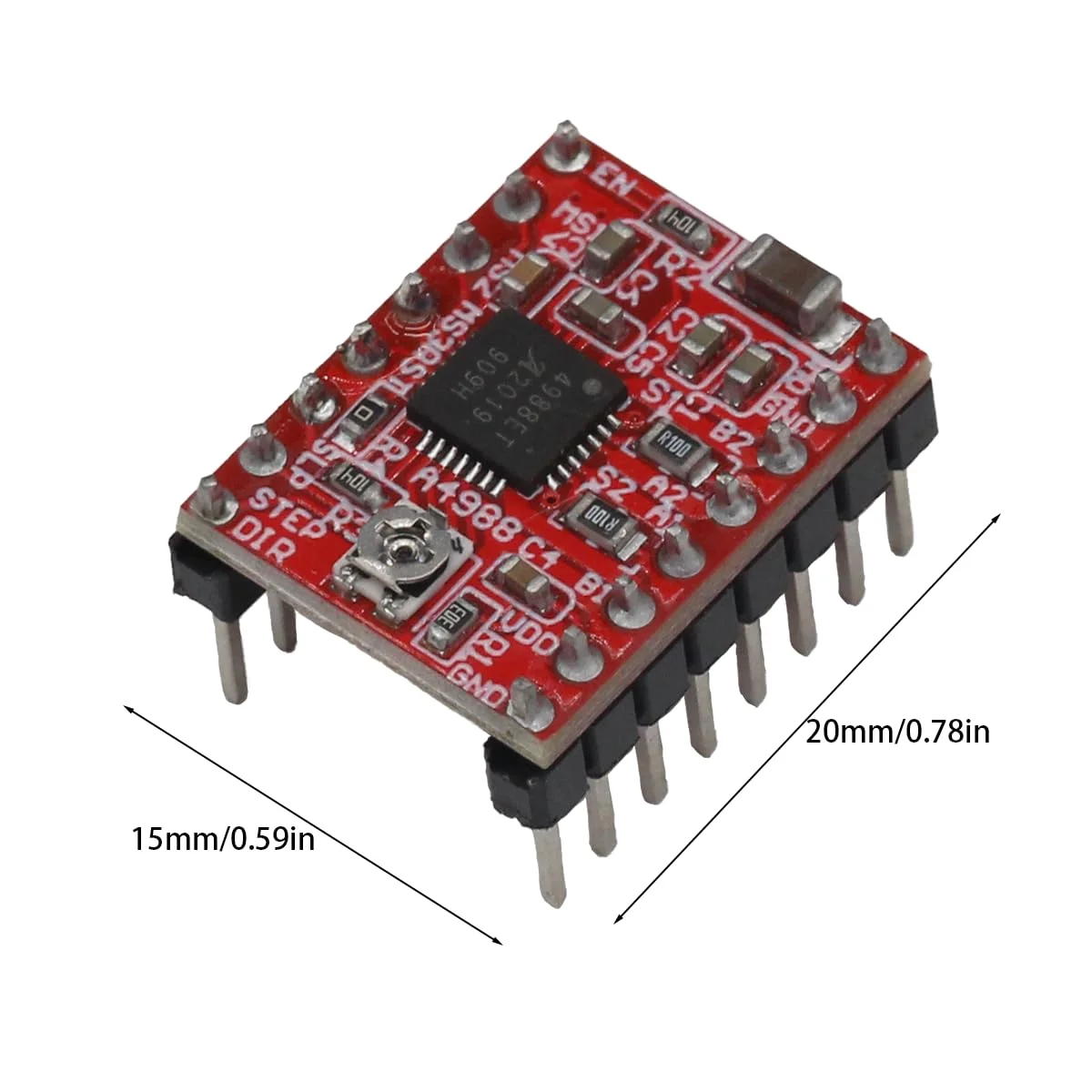 ماژول درایور موتور پله ای A4988 Stepstick به همراه هیت سینک برای پرینتر سه بعدی Reprap مناسب برای Mendel Huxley Arduino (6 عدد)