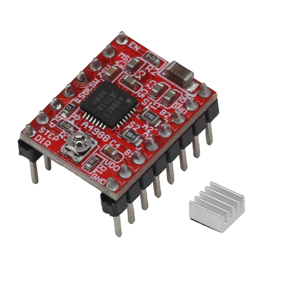 ماژول درایور موتور پله ای A4988 Stepstick به همراه هیت سینک برای پرینتر سه بعدی Reprap مناسب برای Mendel Huxley Arduino (6 عدد)