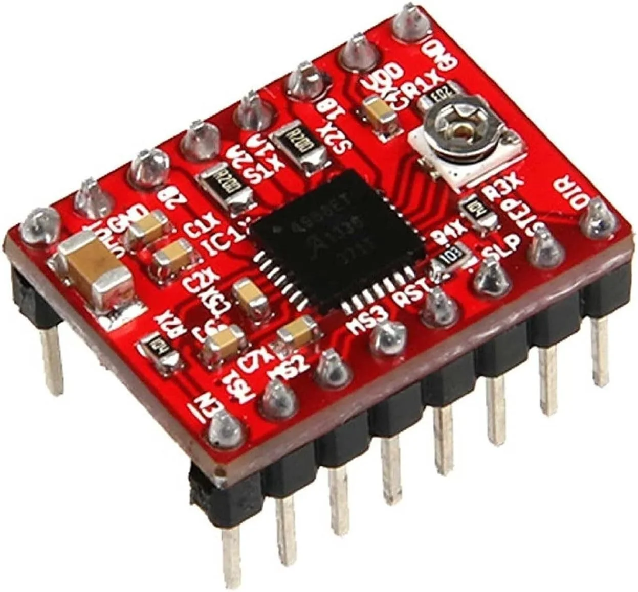 ۵ عدد ماژول درایور موتور پله ای A4988 Stepstick سایز A4 به همراه هیت سینک برای پرینترهای سه بعدی Reprap