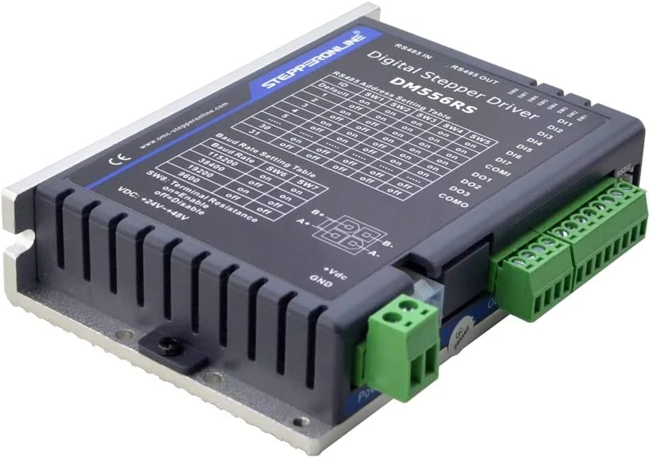 درایور استپر Modbus RS485 استپرآنلاین 0.1-5.6 آمپر 24-48 ولت DC برای استپر موتورهای Nema 17، 23، 24