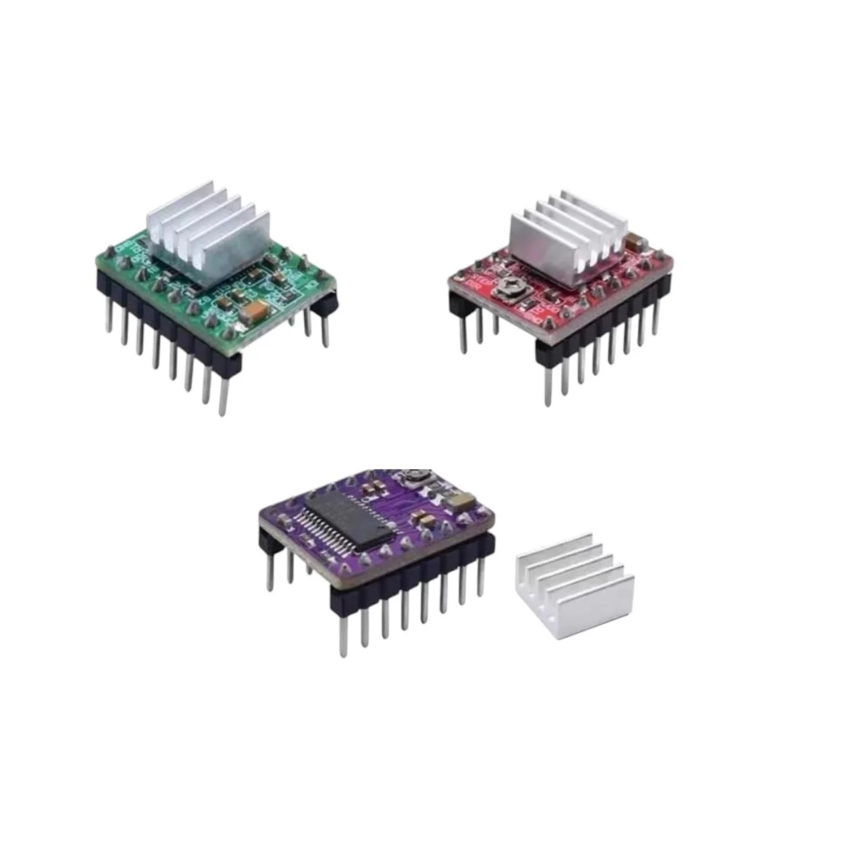 ماژول درایور موتور پله ای Stepstick A4988 Drv8825 با هیت سینک، سازگار با رمپ 1.4 Reprap، جدید 2026، با کارایی پایدار، قطعات الکترونیکی دقیق و قابل اعتماد