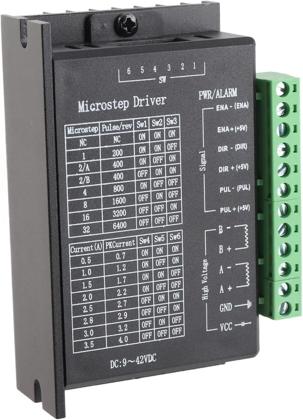 درایور موتور پله ای TB6600 با ایزولاسیون نوری سرعت بالا NEMA 17 23 34 آلومینیومی 4 آمپر 42 ولت DC برای CNC Router و پرینتر سه بعدی