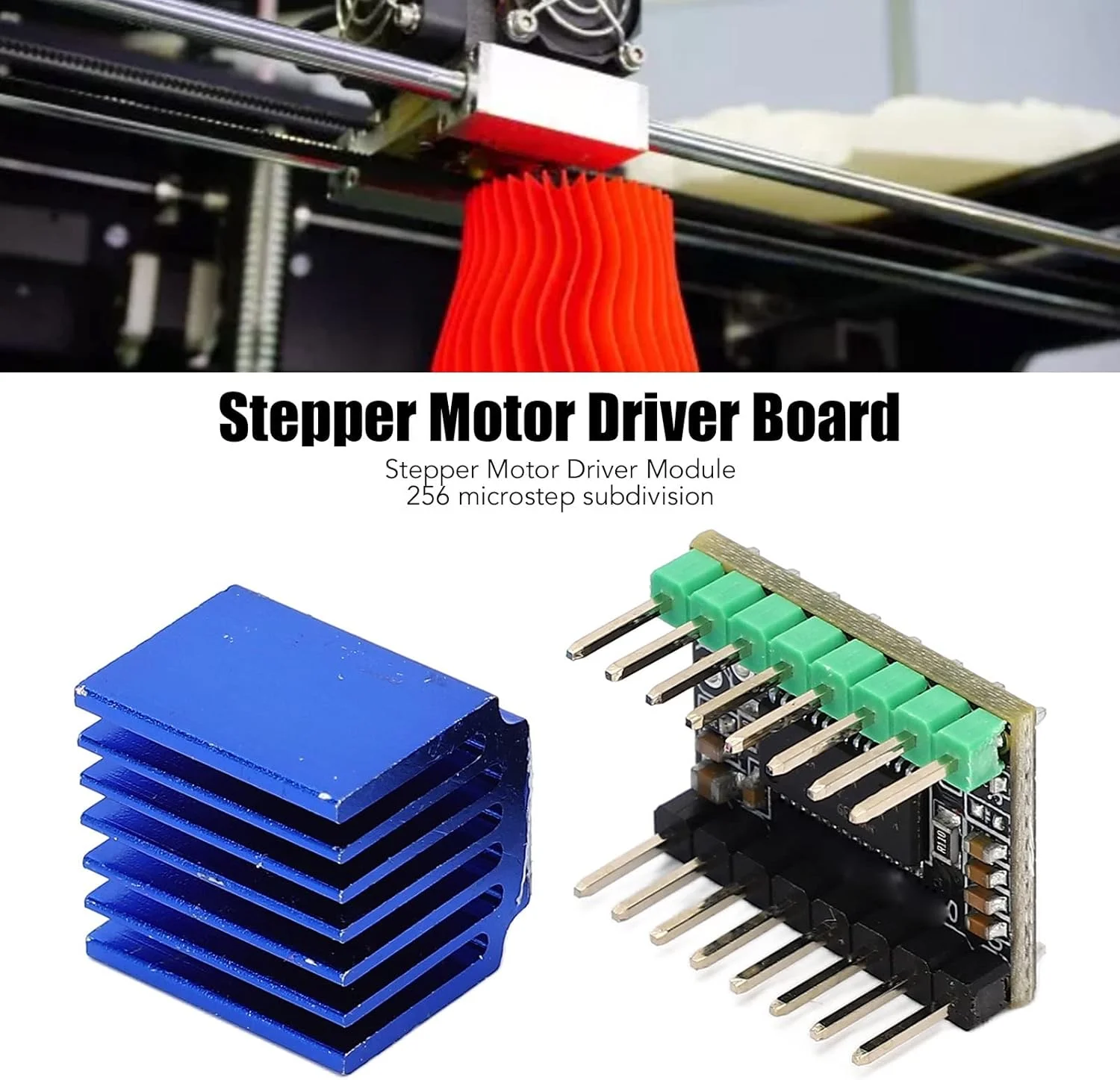 ماژول درایور موتور پله ای MKS بی صدا با هیت سینک برای پرینتر سه بعدی، برد درایور مینی