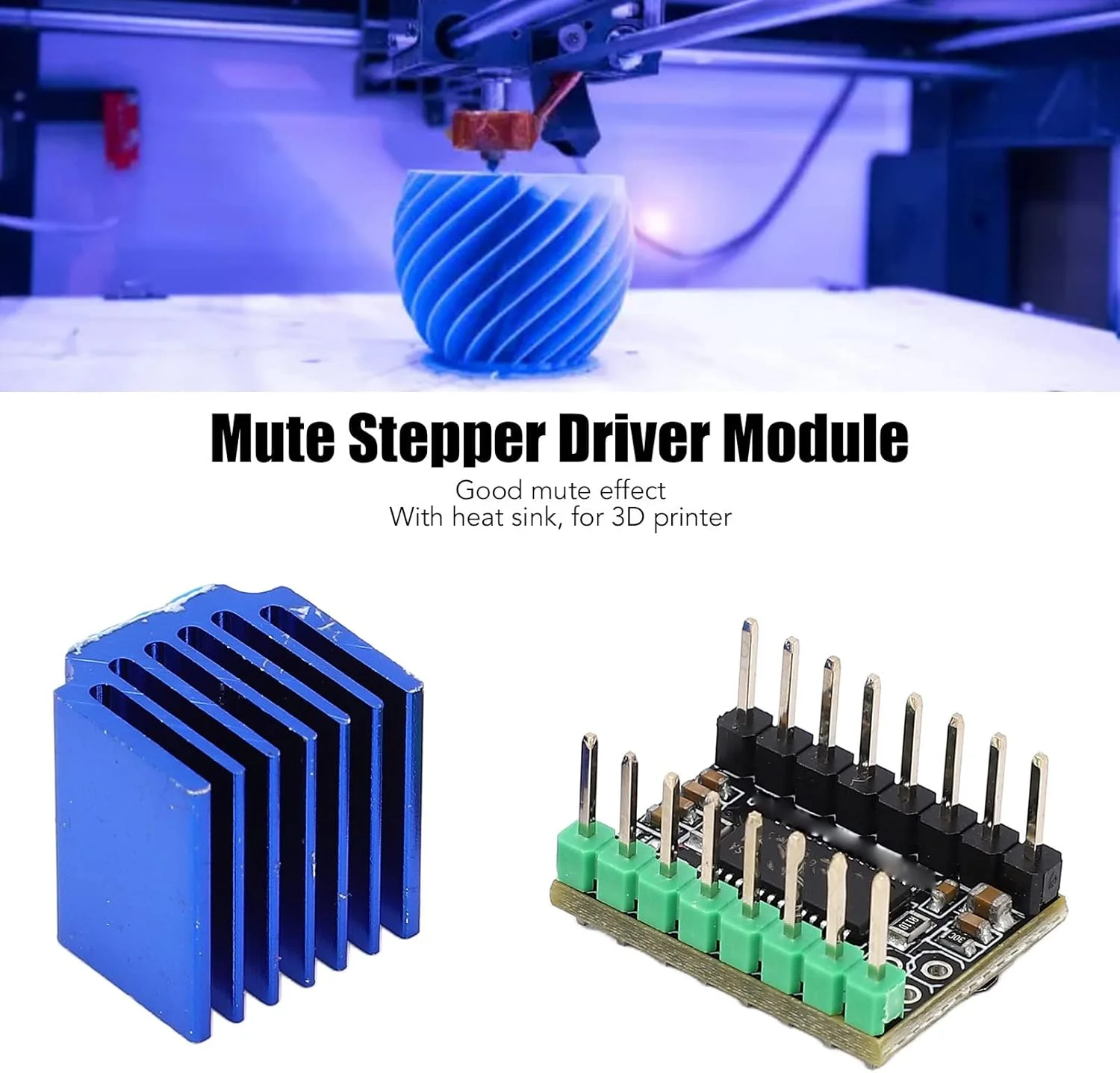 ماژول درایور موتور پله ای MKS بی صدا با هیت سینک برای پرینتر سه بعدی، برد درایور مینی