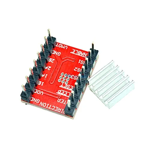 ماژول درایور استپر موتور A4988 Reprap با هیت سینک برای قطعات جانبی پرینتر سه بعدی آردوینو - قرمز