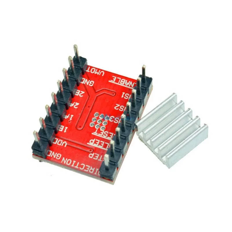 ماژول درایور استپر موتور A4988 Reprap با هیت سینک برای قطعات جانبی پرینتر سه بعدی آردوینو - قرمز