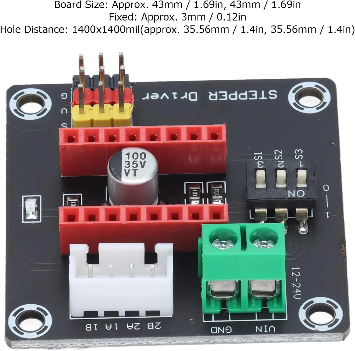 برد توسعه درایور موتور پله ای 42، ماژول توسعه کنترل پرینتر سه بعدی DRV8825 A4988، ماژول کنترل پرینتر سه بعدی، درایور موتور پله ای DRB8825 برای پرینتر سه بعدی