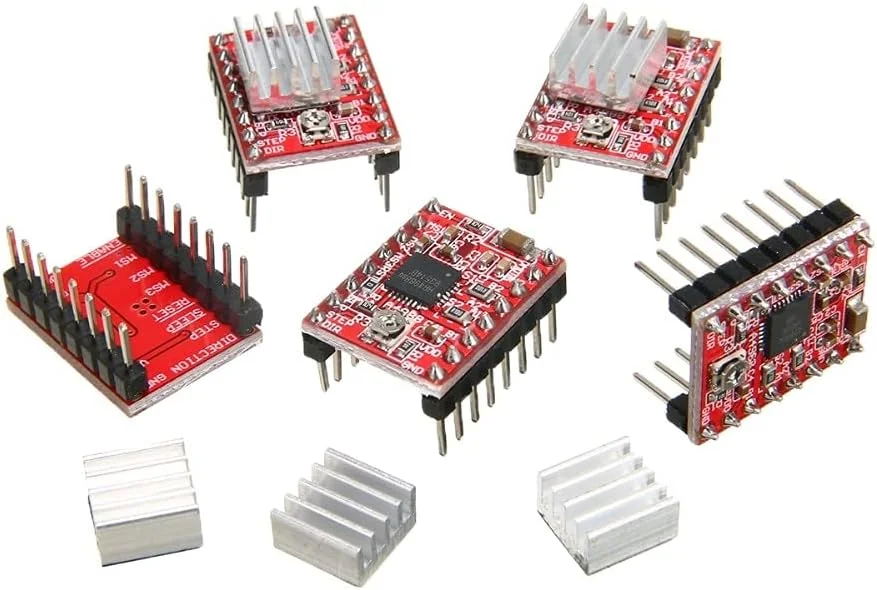Davitu ماژول درایور موتور پله ای - 5 عدد ماژول درایور موتور پله ای A4988 پرینتر سه بعدی Polulu StepStick RAMPS RepRap