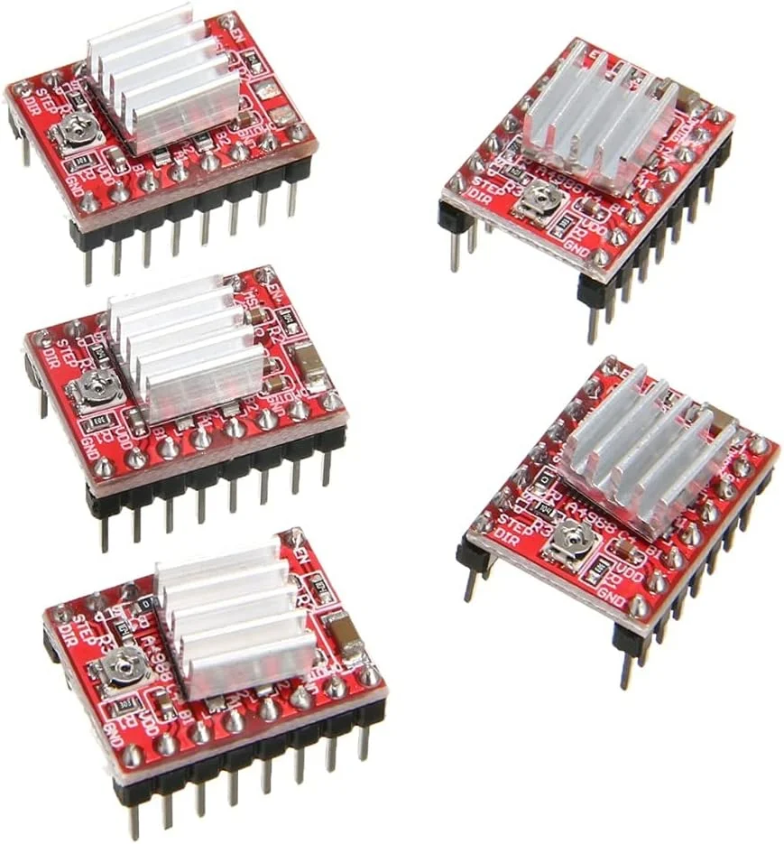 Davitu ماژول درایور موتور پله ای - 5 عدد ماژول درایور موتور پله ای A4988 پرینتر سه بعدی Polulu StepStick RAMPS RepRap