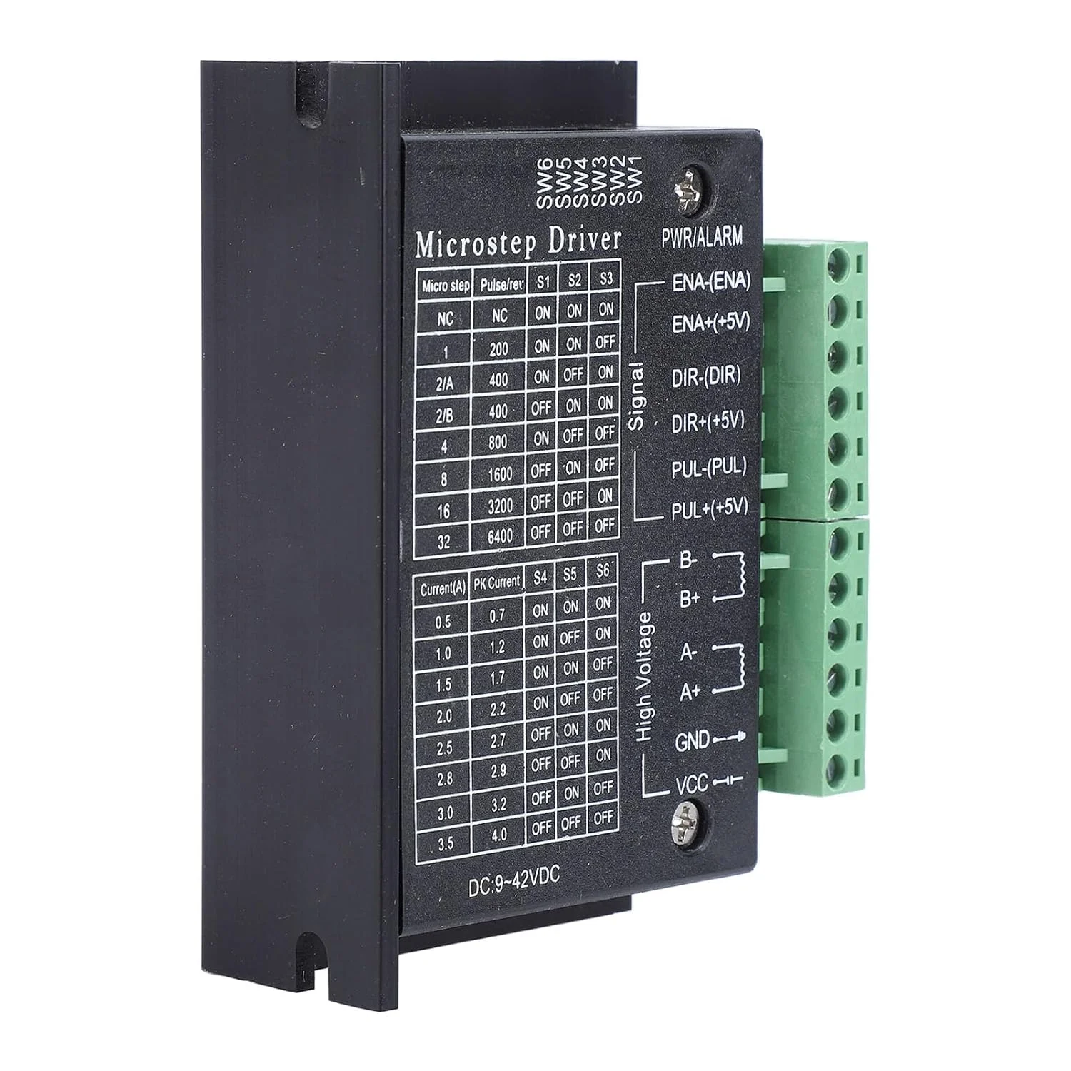 درایور موتور پله ای TB6600، درایور پله ای دیجیتال CNC برای Nema 17، 23، 24 42 57 86، 2 فاز 4 فاز 4 آمپر 9-42 ولت DC برای میز کار XYZ، دستگاه برچسب زنی، پرینتر سه بعدی