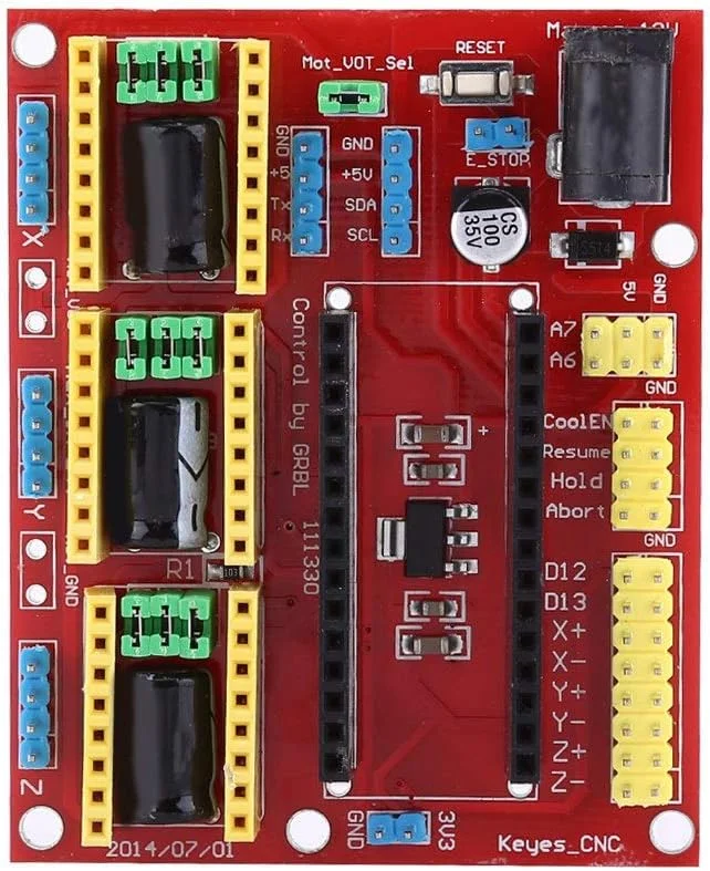 درایور موتور پله ای 3 محوره، برد نانو 3.0، سازگار با کیت دستگاه حکاکی پرینتر سه بعدی، به همراه کابل USB، برای GRBL