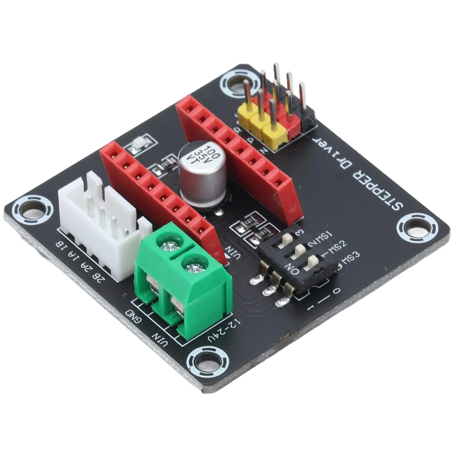 ماژول درایور موتور پله ای Nema 17 سازگار با 12V-30V A4988D RV8825، رابط شامل جهت، فعال سازی و سرعت