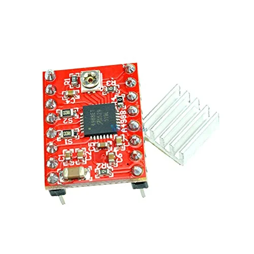 ماژول درایور استپر A4988 برای آردوینو و قطعات پرینتر سه بعدی به همراه هیت سینک - 5 عددی