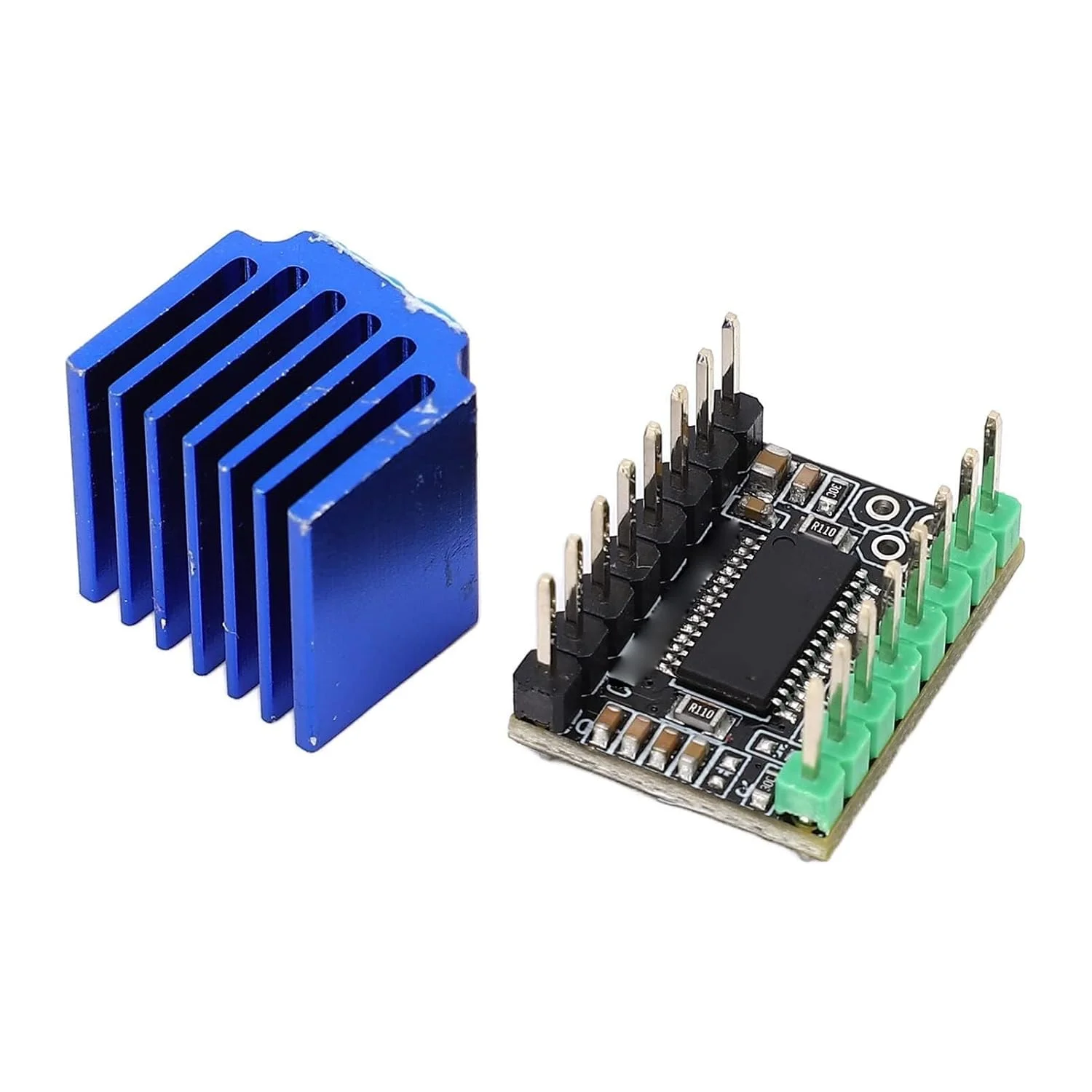 درایور موتور پله ای مینی، برد درایور موتور پله ای TMC2225 با هیت سینک، ماژول درایور موتور بی صدا برای تجهیزات و ابزار اتوماسیون، دستگاه های مارک زنی