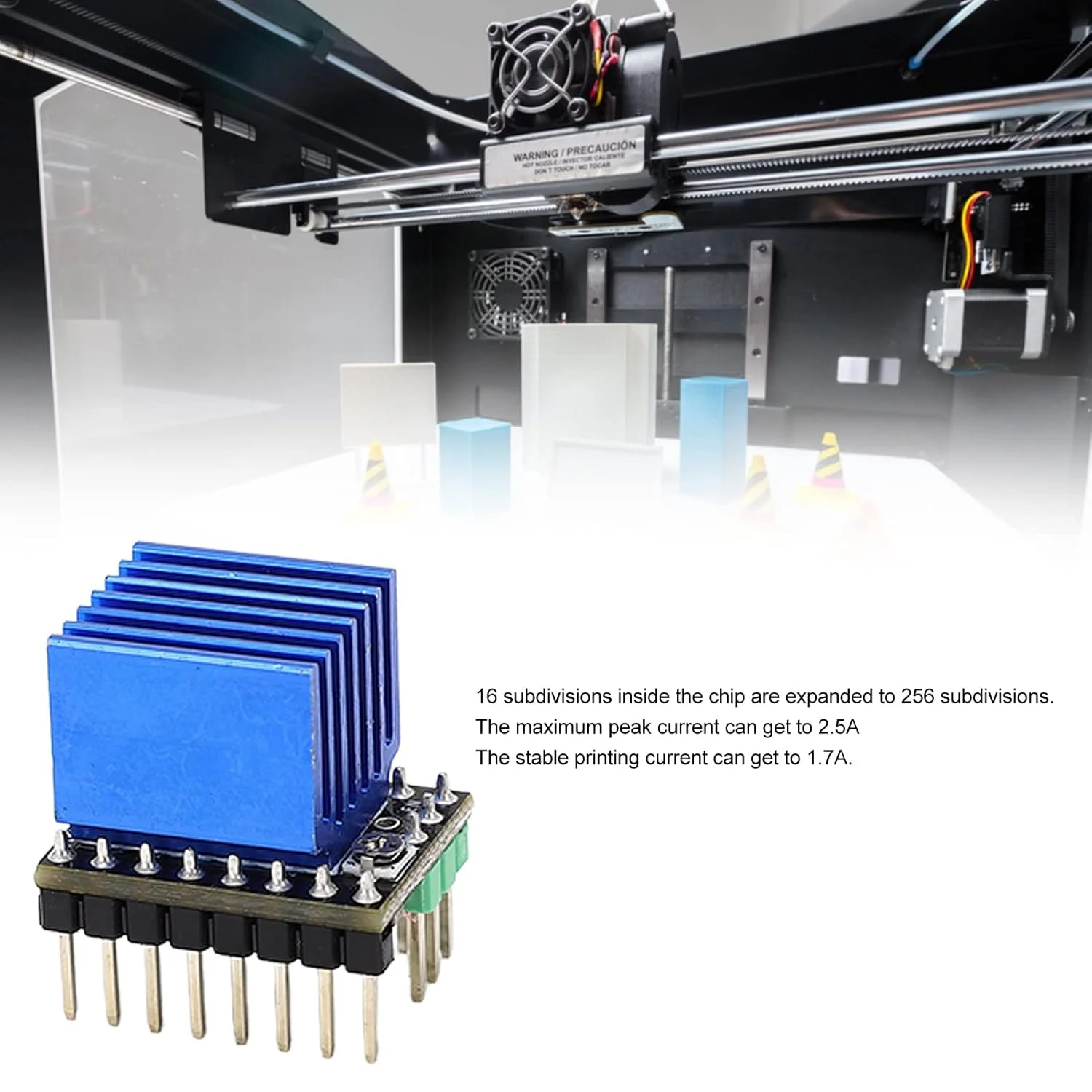 درایور موتور پله ای لوازم جانبی بی صدا Tmc2226 پرینتر 256 تقسیم 3D ماژول های درایور رابط پرینتر