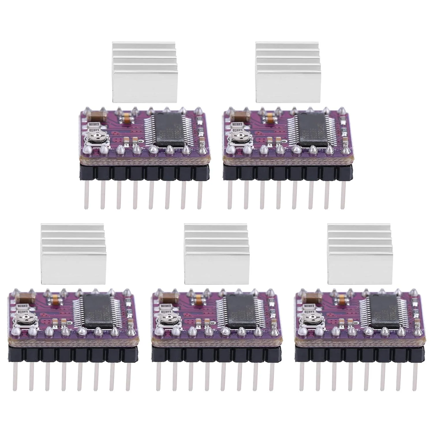 ماژول درایور موتور پله ای 5 عددی، برد درایو موتور پله ای PCB 4 لایه لوازم جانبی چاپگر سه بعدی با بلوک آلومینیومی