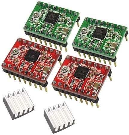 ماژول درایور استپر موتور Reprap Stayhome A4988 به همراه هیت سینک ماژول درایور استپر موتور Reprap Stayhome A4988 به همراه هیت سینک