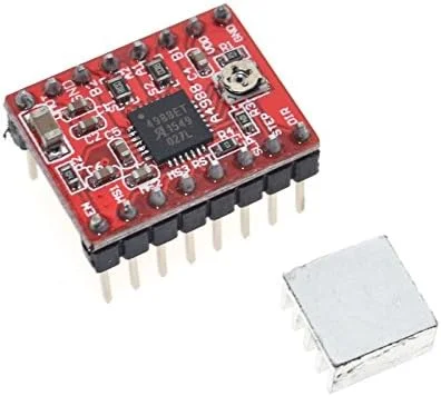 Stayhome بسته 5 عددی درایور استپر Reprap pololu A4988 ماژول درایور موتور استپر با هیت سینک آلومینیومی