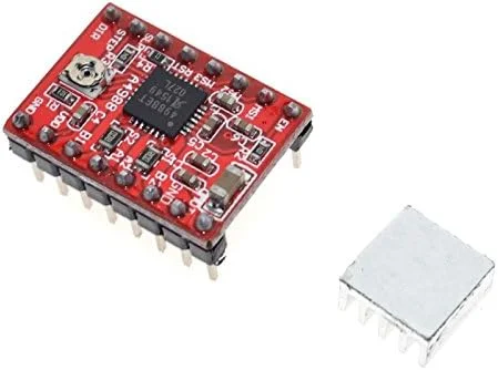 درایور استپر A4988 یک عددی Reprap، ماژول درایور موتور پله ای pololu A4988 با هیت سینک آلومینیومی درایور استپر A4988 یک عددی Reprap، ماژول درایور موتور پله ای pololu A4988 با هیت سینک آلومینیومی
