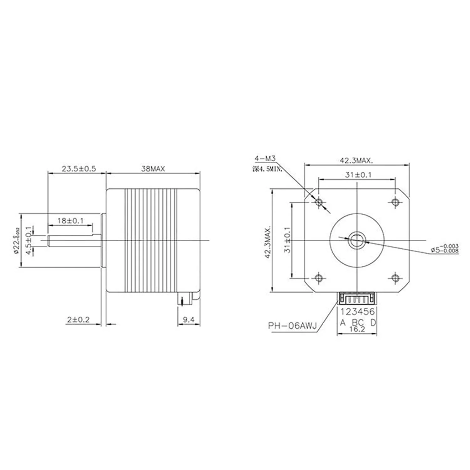 درایور موتور پله ای 42 برای پرینتر سه بعدی، موتور پله ای 0.4N.M 17HS4401S + کنترلر درایور موتور پله ای TB6600 4A + مجموعه ماژول قطعات الکترونیکی سیم موتور