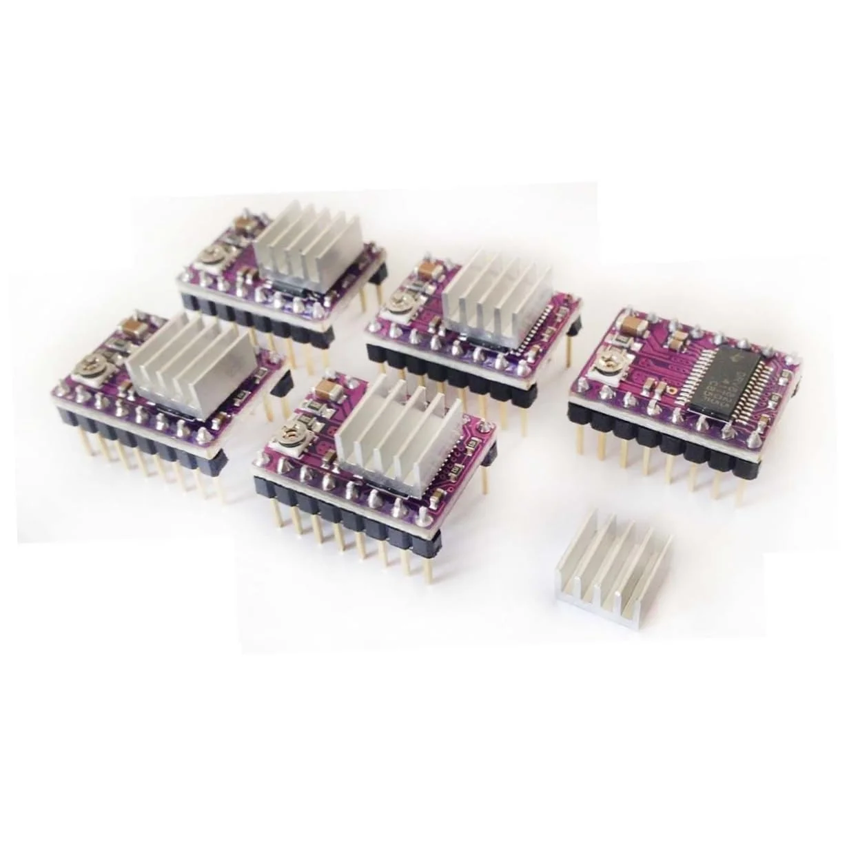 5 عدد ماژول درایور استپر با کنترل برای قطعات پرینتر، پشتیبانی از رزولوشن های مختلف استپ، محافظت در برابر دمای بیش از حد 5 عدد ماژول درایور استپر با کنترل برای قطعات پرینتر، پشتیبانی از رزولوشن های مختلف استپ، محافظت در برابر دمای بیش از حد