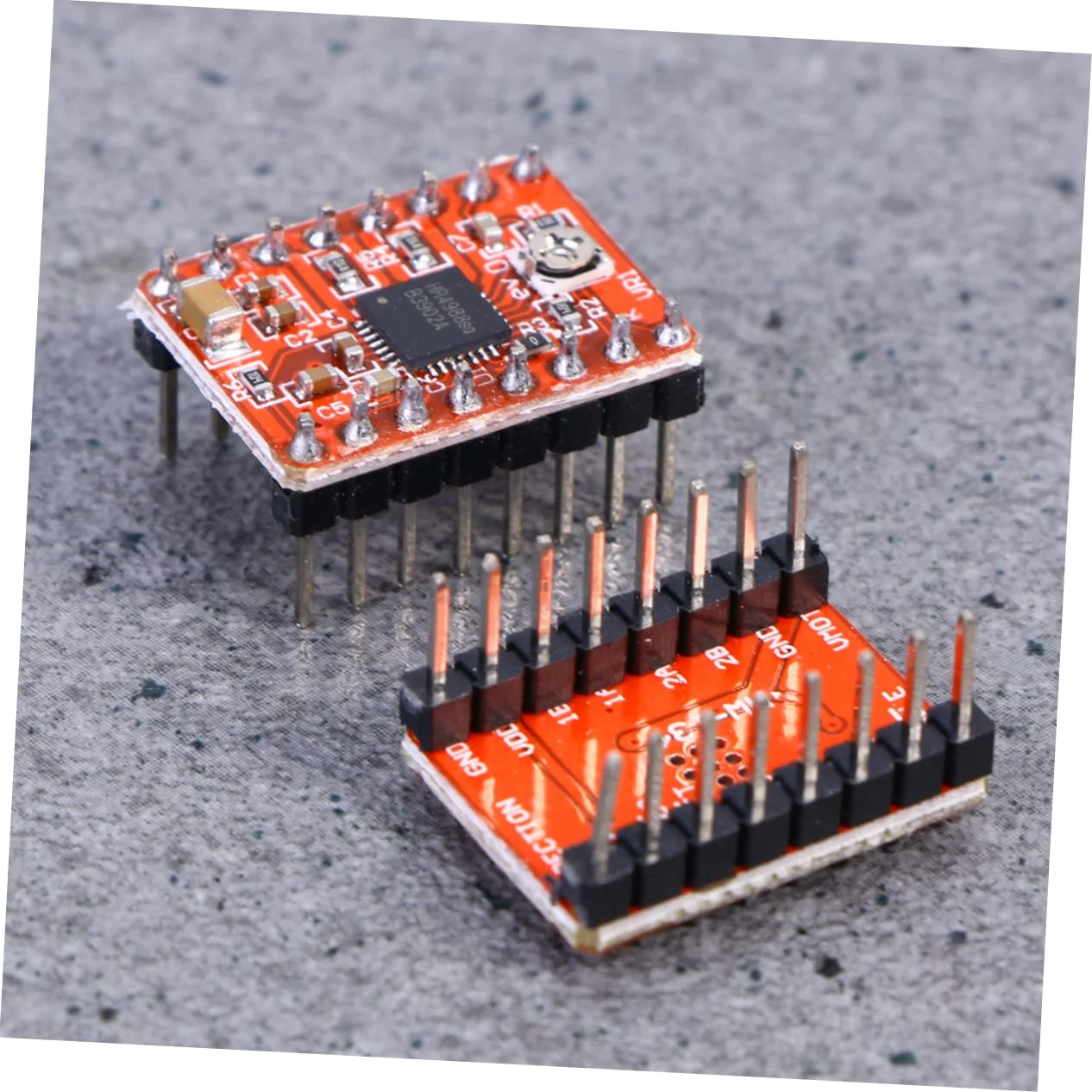 ماژول درایور موتور پله ای A4988 سه تکه با هیت سینک برای پرینترهای سه بعدی و دستگاه های حکاکی، ارتقاء موتور پله ای برای Pololu و Reprap