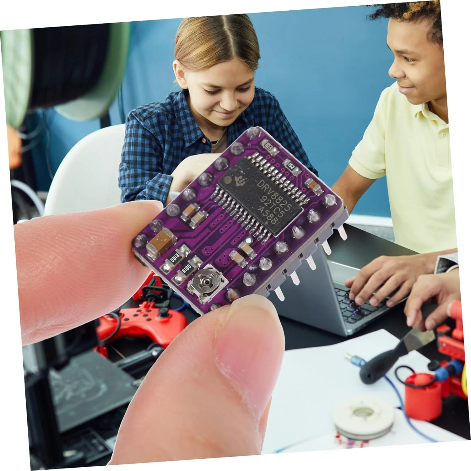 ۵ عدد ماژول درایور با هیت سینک برای پرینترها، کنترل موتور پله ای با کارایی بالا سازگار برای پروژه های الکترونیکی و مکانیکی