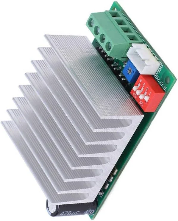 برد درایور موتور پله ای تک محوره PCB ماژول درایور ایمن جریان نیمه با کابل سیگنال سبز