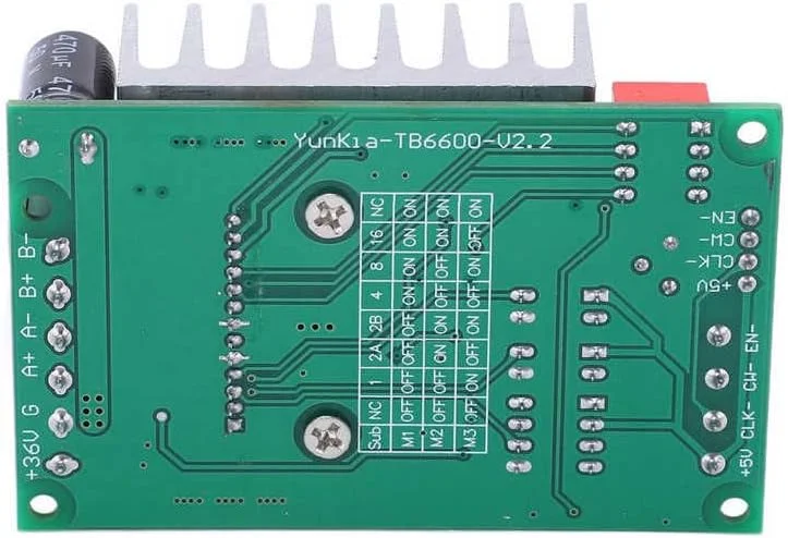 برد درایور موتور پله ای تک محوره PCB ماژول درایور ایمن جریان نیمه با کابل سیگنال سبز