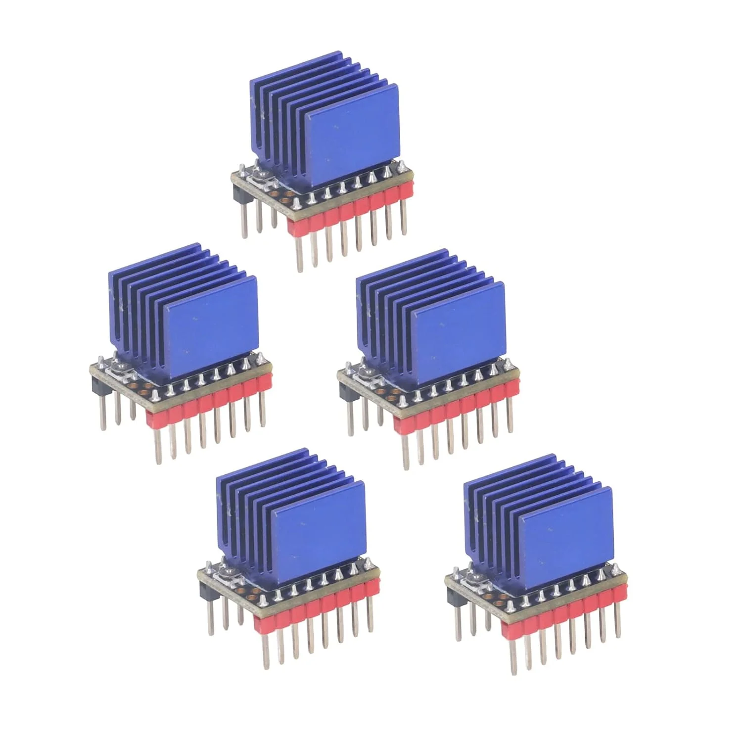 5 عدد ماژول درایور فوق العاده بی صدا 2.5 آمپر Uart Nema17 برای TMC2208، برد درایور موتور پله ای برای قطعات پرینتر سه بعدی