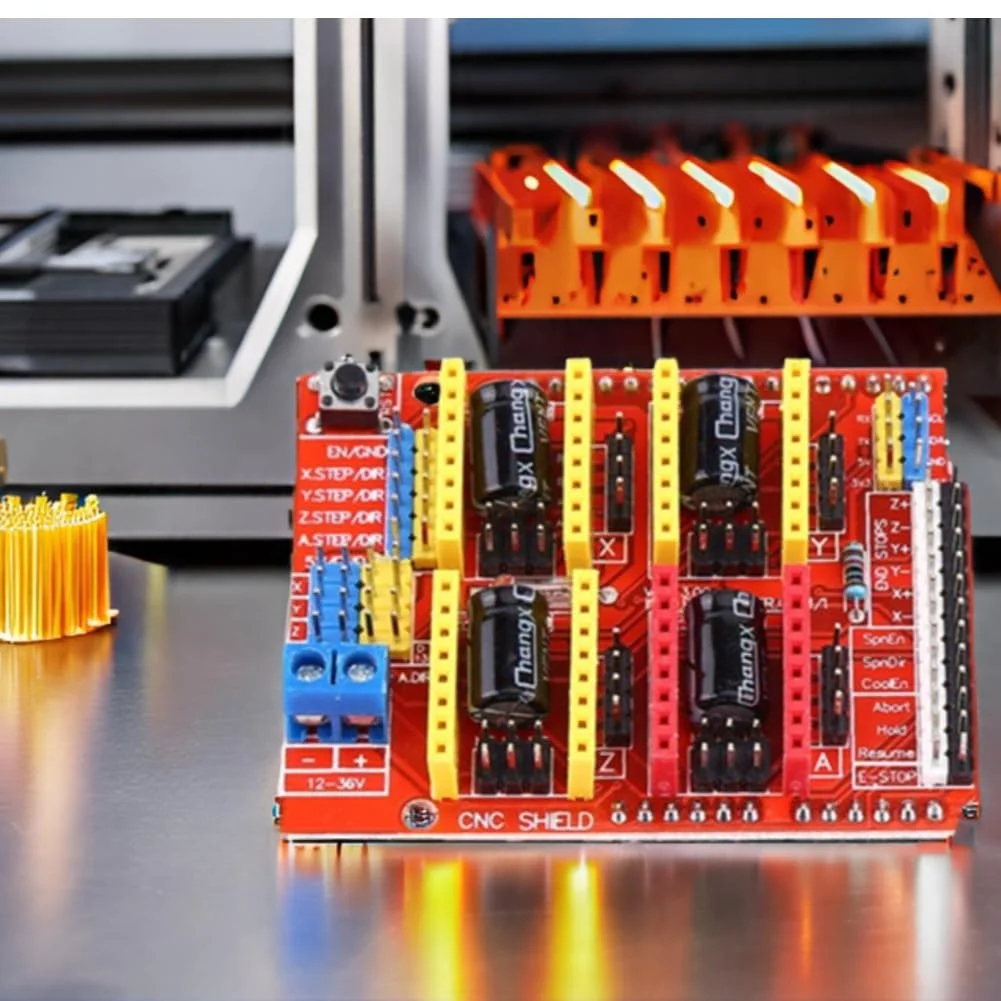 برد توسعه V3، برد توسعه CNC با 4 عدد درایور موتور پله ای A4988 و هیت سینک برای دستگاه حکاکی، پرینتر سه بعدی DC 12V تا 36V