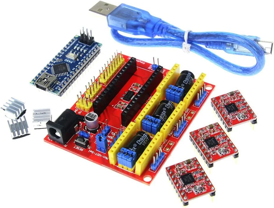 برد توسعه CNC Shield V4 درایور استپر A4988 برای آردوینو سه بعدی