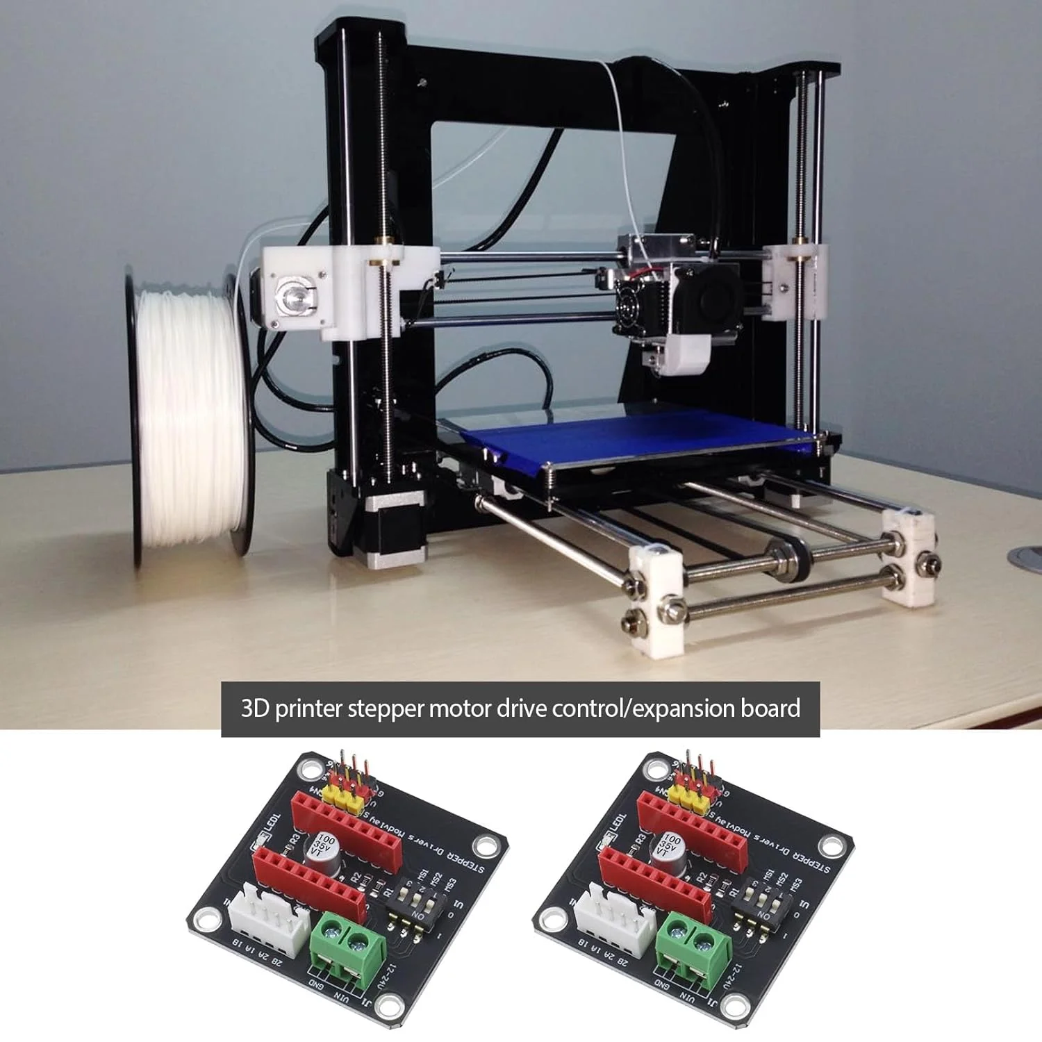 2 عدد برد درایور موتور پله ای پرینتر سه بعدی، برد توسعه موتور پله ای 42، ماژول شیلد کنترل پرینتر سه بعدی سازگار با A4988 DRV8825