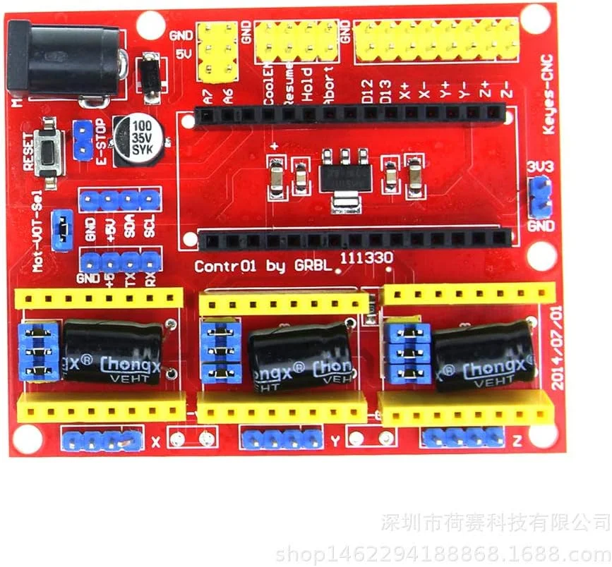 برد توسعه CNC Shield V4 درایور استپر A4988 برای آردوینو سه بعدی برد توسعه CNC Shield V4 درایور استپر A4988 برای آردوینو سه بعدی