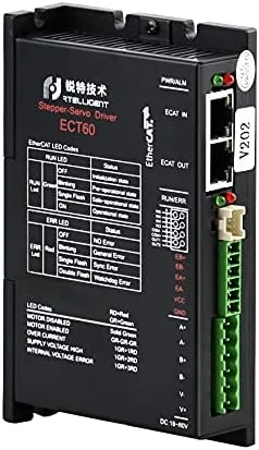 درایور استپر EtherCAT با پشتیبانی از استاندارد CiA402 و پروتکل COE، دو فاز حلقه باز/بسته 24-80VDC 6A برای کنترل موتور Nema 23/24 (ECT60 حلقه بسته)