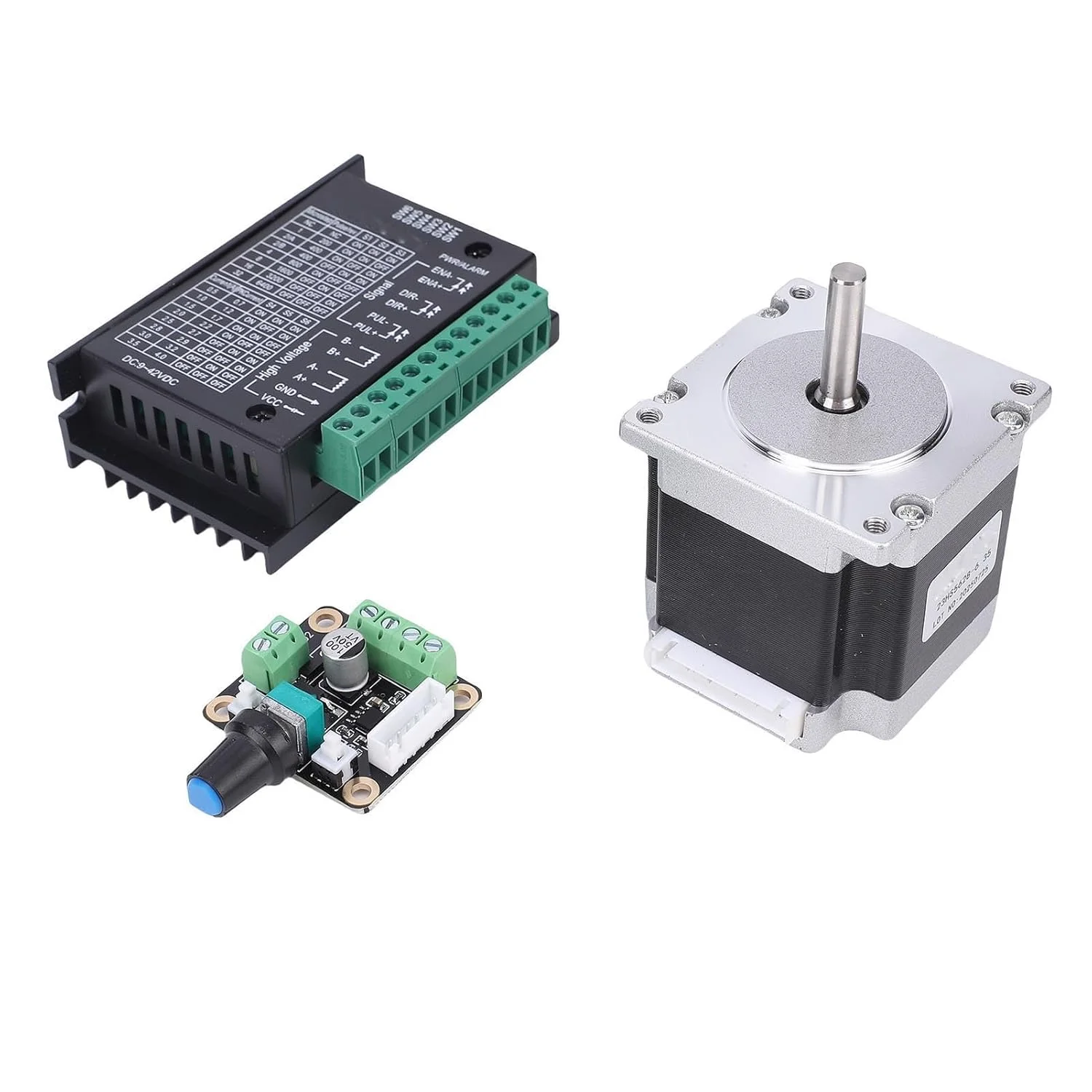 کیت درایور موتور پله ای Nema23 مدل TB6600، دو فاز، خروجی 4 آمپر، 32 میکرو استپ، کنترلر CNC سازگار با گشتاور نگهدارنده 126N.cm برای دستگاه تراش CNC، پرینتر سه بعدی و دستگاه حکاکی