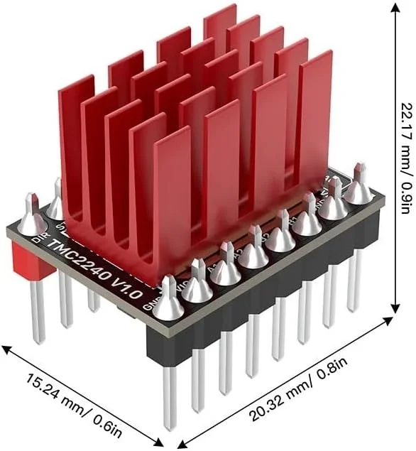 ماژول درایور موتور پله ای BIGTREETECH TMC2240، قطعات پرینتر سه بعدی، حالت SPI، 256 زیربخش VS TMC2209 TMC5160 برای SKR 2 Octopus (تک عدد)