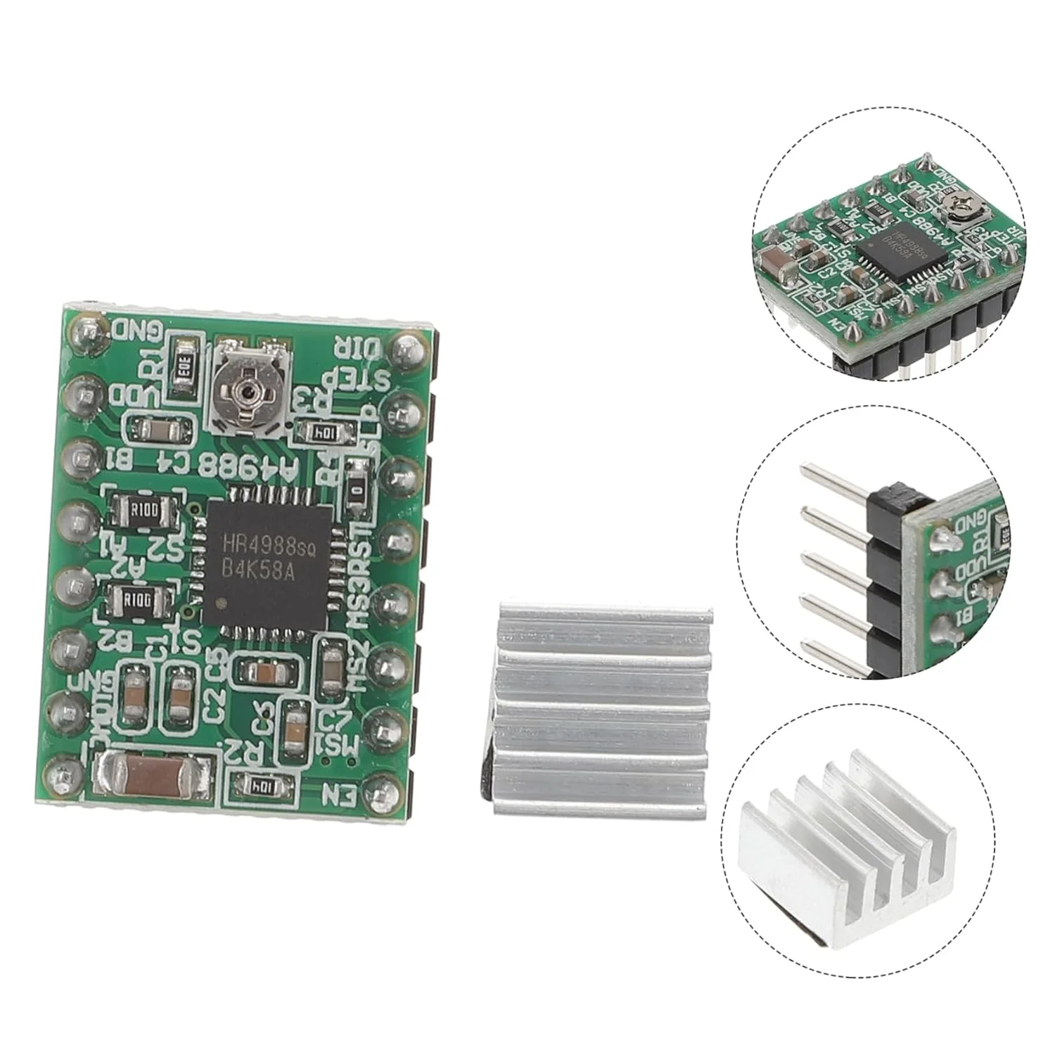 ماژول درایور موتور پله ای 5 عددی با هیت سینک برای پرینتر با رزولوشن کامل و نصف ماژول درایور موتور پله ای 5 عددی با هیت سینک برای پرینتر با رزولوشن کامل و نصف