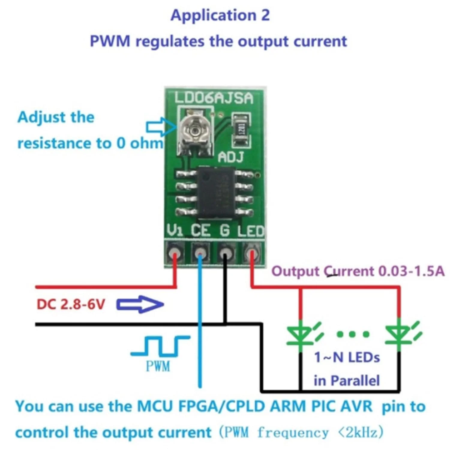 درایور LED جریان ثابت قابل تنظیم Respicefinem DC 3.3V 3.7V 5V، ماژول قابل تنظیم 30-1500mA برای LED Li-ion