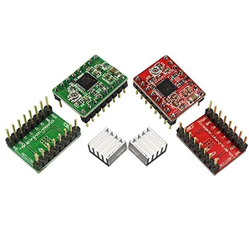 ۱۰ عدد درایور استپر موتور Reprap A4988 به همراه هیت سینک - (سایز: قرمز)