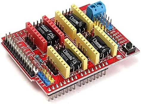 قطعه جایگزین برای کیت درایور پرینتر سه بعدی DIY، برد محافظ CNC حکاکی و 4 عدد درایور موتور پله ای A4988، کیت استارتر برای آردوینو یکپارچه - (رنگ: محافظ 1 عددی)